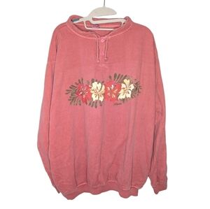 Vintage Hawaiian original crazy shirt hibiscus dyed Floral shirt womens L